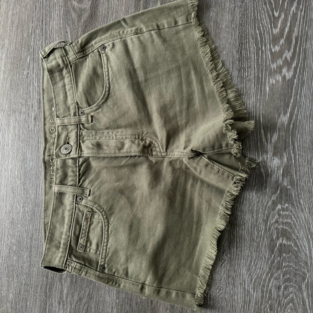 American Eagle olive green Jean shorts